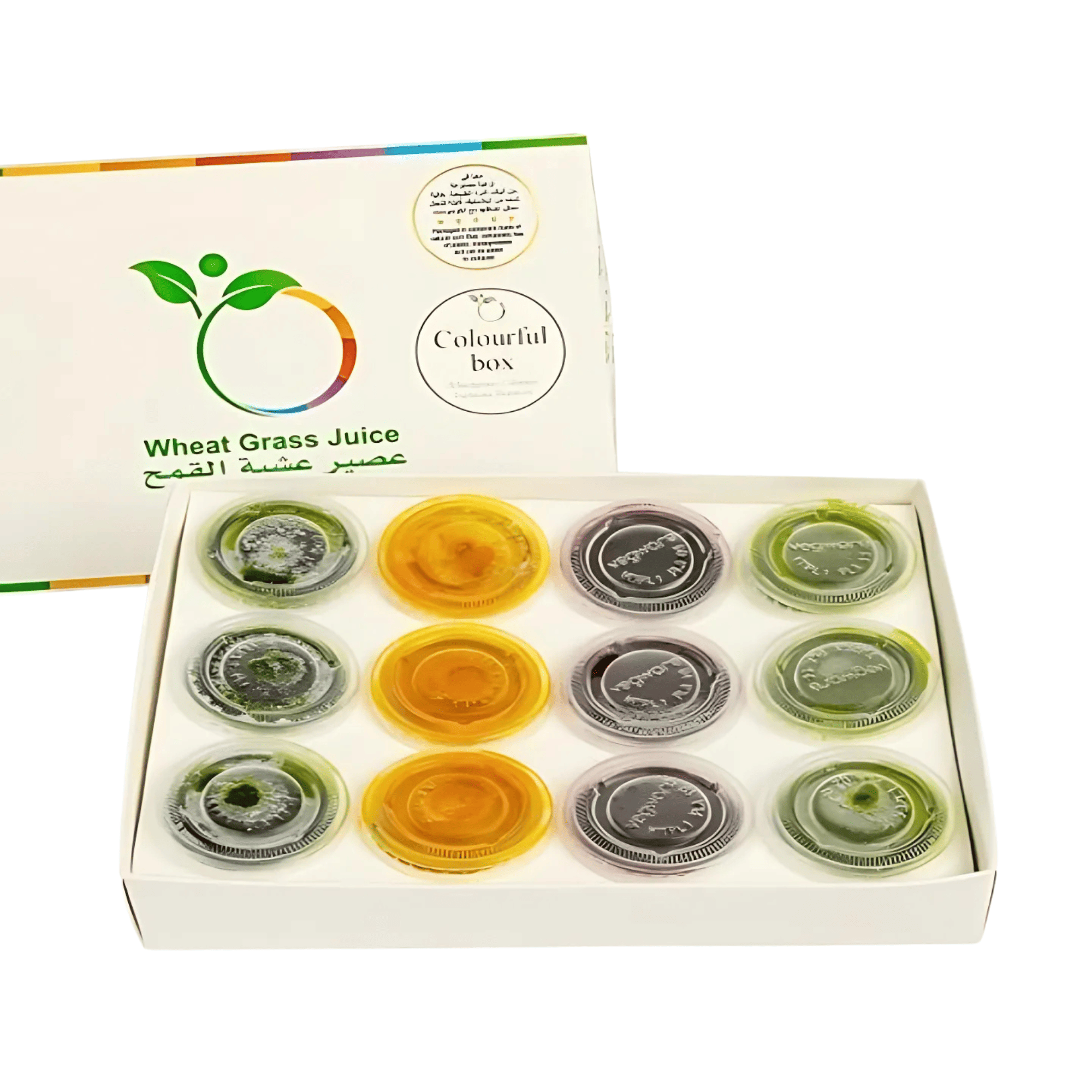 Colorful Variety Box - 3 Wheatgrass Doses, 3 Turmeric Doses, 3 Coriander Doses, 3 Beetroot Doses